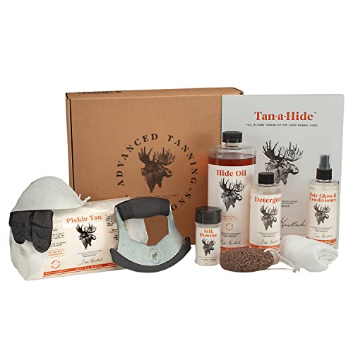 Tan-a-Hide Kit by Advanced Tanning Solutions - Complete Tanning Set for Deer, Moose, Bear, Elk Hides, Durable Leather - Made in USA