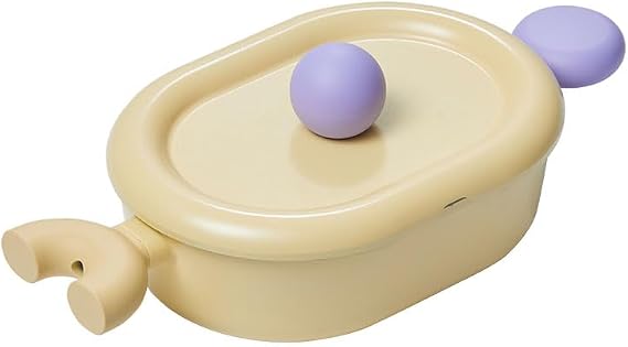 Better Finger Kitchen Essential 10 Inch Oval Low Pot with Lid, Healthy Cooking Nonstick Ceramic Coating Casserole, Stockpot, Induction Compatible Cookware, Made in Korea (1.8qt)