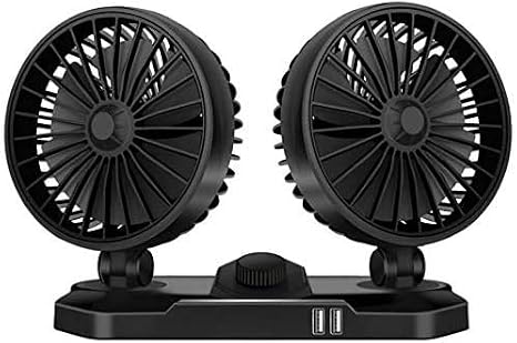 12V Dual Head Car Fan Cooler 360 Degrees Adjustable Durable Cooler Fan Auto Air Conditioning Car Cooling Swing Fan
