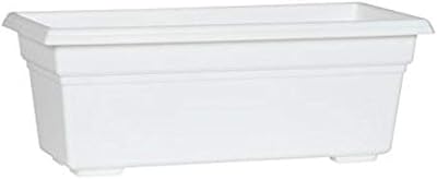 Root & Vessel 16192, White, Countryside Flower Box Planter, 18-Inch