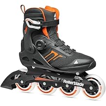 Rollerblade Macroblade 90 BOA Men's Adult Fitness Inline Skate, Black and Orange