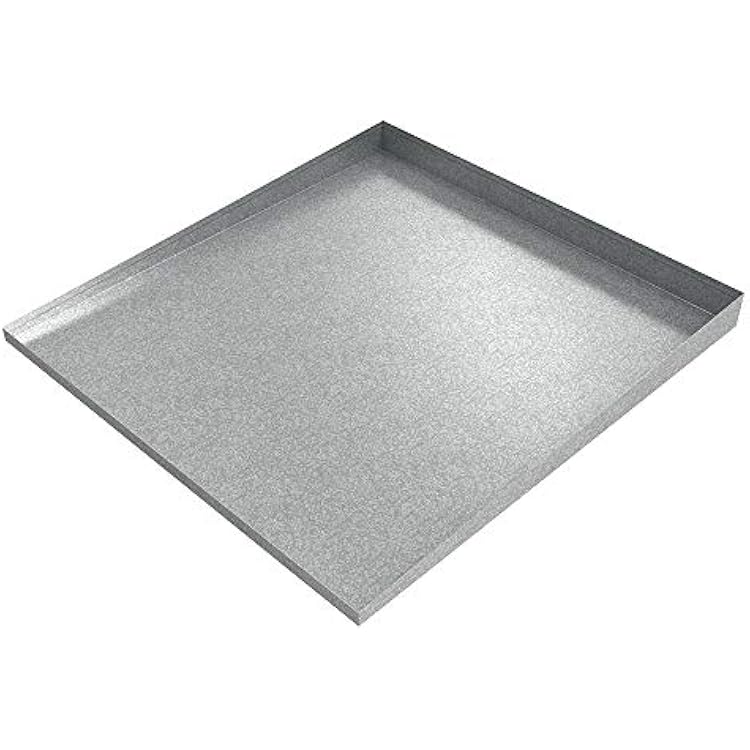 Front-Load Washer Drip Pan 32 x 30 x 2.5 - Galvanized Steel | Water Damage Prevention | No Leak | Made In The USA | Welded Water Tight | Killarney Metals