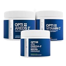 Opti + Eye & Vision Health Bundle - AREDS 2, rTG Omega-3 & Vitamin C Supplement Kit | Supports Macular Health, Eye Comfort & Antioxidant Eye Protection* | 3-Product Daily Vision Support Pack