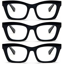 REAVEE Oprah Style Reading Glasses for Women, Blue Light Blocking Stylish Oversized Computer Readers Spring Hinge