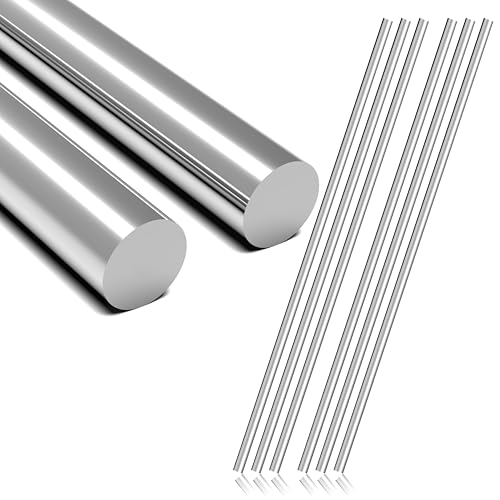 6 Pcs 304 Stainless Steel Round Rods - 1mm Dia x 10 Length - Solid Metal Shafts for Industrial Use, Metalworking & DIY Crafts,Precision Machining 6, 1mm x 10