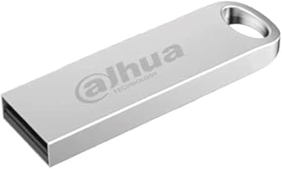 DAHUA, USB Flash Drive, USB2.0, Metal, 32GB.10–25 MB/s/3-10 MB/s/FAT32/0°C to 60°C (32°F to 140°F). / -20°C to 70°C (-5°F to 154°F) / Windows 7/8/10; macOS; 10.15 EU and later;