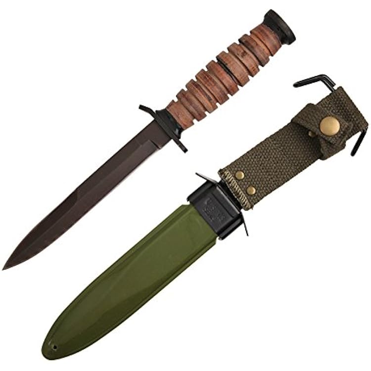 Wartech H-4711 World War II M3 Fighting Knife, 12.5 green