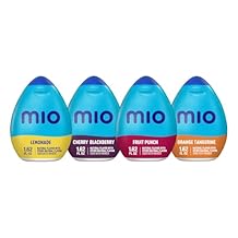 MiO Liquid Water Enhancer (Variety Pack) Orange Tangerine, Fruit Punch, Lemonade & Cherry Blackberry (Pack of 4)