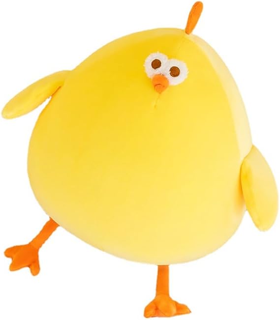 NatureMan Funny Fat Chicken Plush Pillow,38cm Super Soft Simulation Mother Hen Doll, Yellow Chicken Stuffed Animal Plush Toy for Boys Girls Festival Gifts