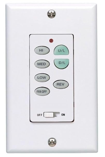 C23 Wall Control Replacement W/Reversing, Fan Speed, Light, NO Logo by Comfort Direct