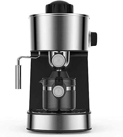 Small Steam Semi-Automatic Coffee Machine, 5 Bar Pressure Pump, Latte, Cappuccino, Silver, 240Ml Capacity