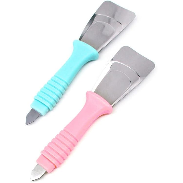 YAFIYGI 2Pcs Ice Scraper for Freezer Magical Defrosting Remover Frozen Pipe Frost Removal Device Cone-Shaped Flexible Defroster Wands Cooling Food Scrape Tool Small Wide Handheld Metal
