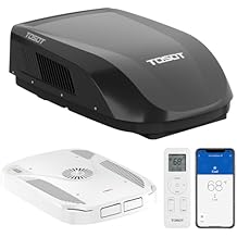 TOSOT GO Cool RV Air Conditioner 16,000 BTU, Non-Ducted Camper Rooftop AC Unit with Heat Pump, WiFi and Remote Control, Black