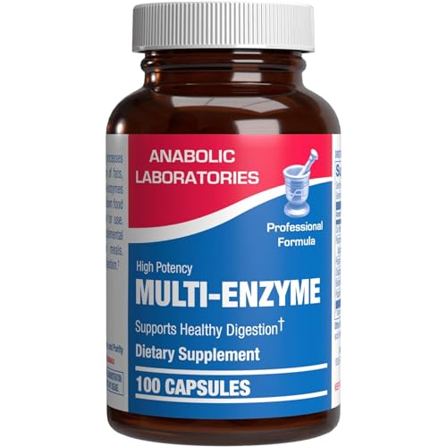 Multi Digestive Enzymes with Ox Bile Supplement - Clinical Strength Digestion Supplement with Pancreatin Pancreatic Enzymes for Protein Carb & Fat Digestive Support & Reduced Stomach Discomfort