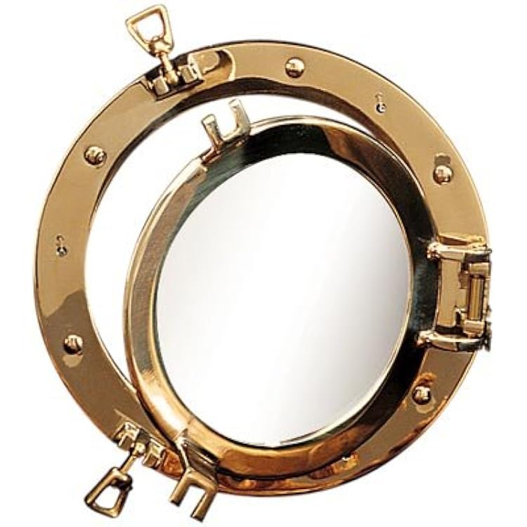 HS 17" Polished Brass Porthole Nautical Window