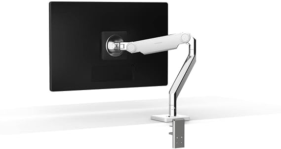 Humanscale - M21CMWBTB - M2.1-Single Mtr, Clamp Mt (Alum/wht)