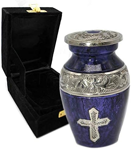 Purple Cross Cremation Urns for Human Ashes Adult Female Urns for Ashes