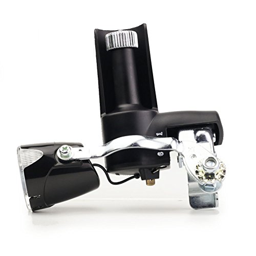 YSD DL10 LED Dynamo Bicycle Light, Dynamo Bike Headlight&Motorized Friction Generator. 200 Lumens, Waterproof, Easy to Install, Never Need Battery Bike Light
