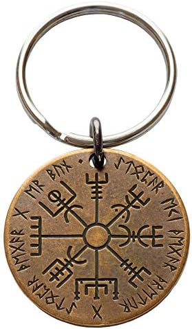 Shire Post Mint Vegvisir Norse Compass Bronze Keyring