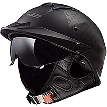 LS2 Helmets Rebellion Motorcycle Half Helmet (1812 Black Flag - Medium)