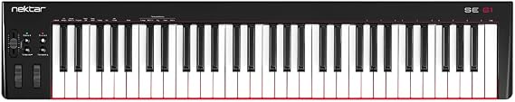 Nektar SE61 61 Key Full Size Velocity Sensitive USB Midi Keyboard Controller with Nektar DAW Integration with Free Professional Recording Software