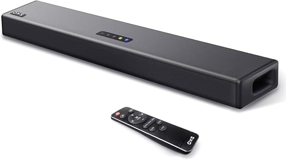 OXS S3 TV Soundbar – Bluetooth 5.0, Dynamic Bass, 3D Surround, Dialogue Enhancement, AUX/Optical/Coaxial Compatibility, Multiple Audio Modes, Wall Mountable