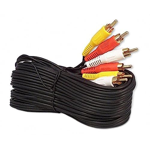 25Ft RCA MMx3 AudioVideo Cable Gold Plated - Audio Video RCA Cable 25ft