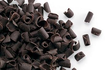 Pastry Chef's Boutique Dark Blossom Belgian Chocolate Curls Topping for Cupcake, Hot Cocoa, Ice Cream Cookies Cake Decorating - 5Lbs