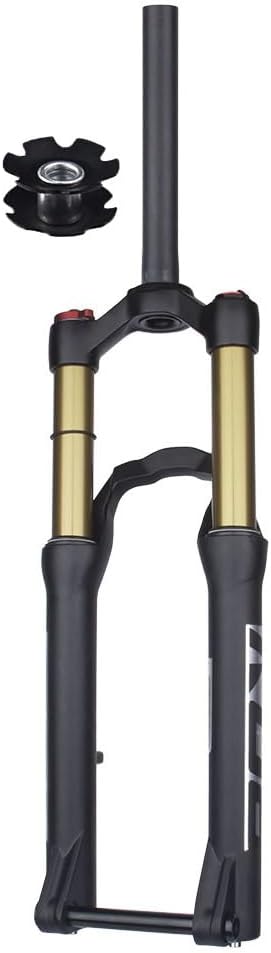 FukkeR 20/24 Inch Bikes Air Suspension Fork 1-1/8 Straight Tube Mountain Bikes Bicycles Front Forks 100mm 135mm Travel Manual Remote Lockout 15100 Thru Axle Fit XC AM, FukkeR001