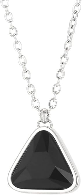 Pendant Necklace Women, Stainless Steel Chain for Women Triangle with Cubic Zirconia