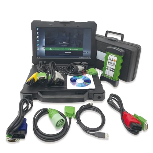 New DLA 2.0 Heavy Duty Truck Scanner Diagnostic Service Kit 2025 v2 Software for J- P0 Diagnostic Tool with Laptop Tool with Laptop DELLL