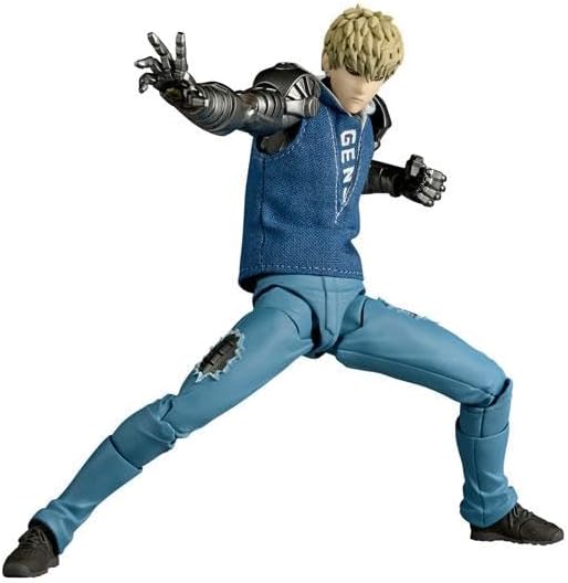 Revoltech KAIYODO Amazing Yamaguchi One Punch Man Genos. Includes Original Sturdy Protective case. Japan Import.