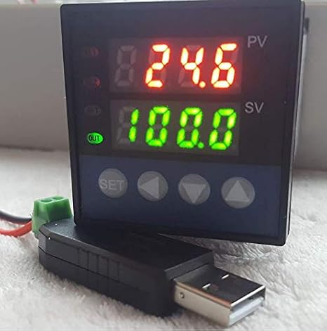USB PC RS485 Programmable PID Temperature Controller & Recorder, 60 Segment,200 to 1800C, Soft-Start, SSR Output, DIN 1/16 Panel Mount, Fahrenheit/Celsius Display