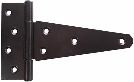 6" Black Medium-Duty Tee Hinge