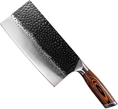 Cleaver Knife,Meat Cleaver Professional Handmade Forged Kitchen Chopping Knife Stainless Steel Chinese Knife Meat Cleaver Kitchen Knives Tool Color : Slicing Knife