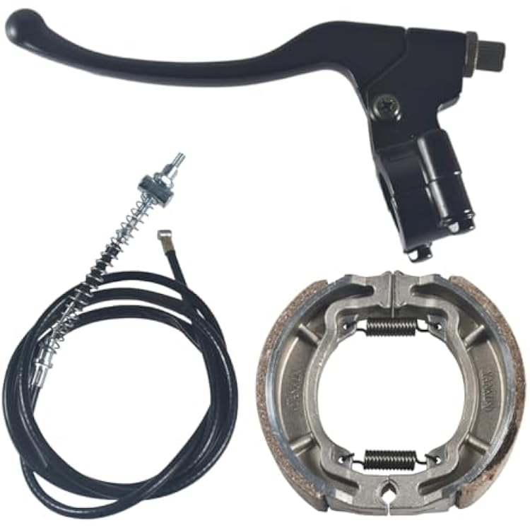 Left Brake Handle Clutch with Rear Drum Brake Cable Set Fit for Coleman CT200U CT200U-EX BT200X Baja Warrior Heat MB165 MB200 Massimo 196cc Motor Mini Bike Parts Black