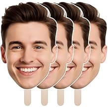 Big Head Cutout on a Stick 6" to 48" Personalized Face Cutouts for Graduation Party, Birthday Custom Photo Booth Decoration Gifts, 1PC