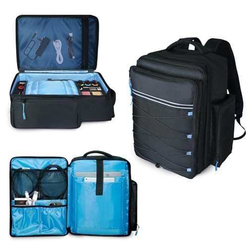 Audio Mixer Travel Case Backpack Compatible with RODECaster ProPro IIDuo,TC-Helicon GoXLR,Yamaha MG06XMG10XU,DJ Mixer Case Bag with Multi-Pockets for Microphones,Cables & More Podcast Equipment