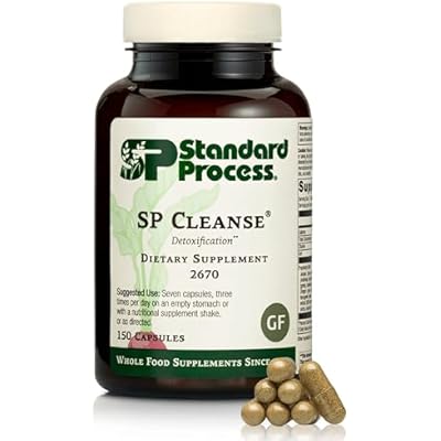 Standard Process SP Cleanse - Healthy Kidney & Liver Support Supplement - Formula Aids Gallbladder Function - Digestive Support Supplement with Apple Pectin, Barley, Beetroot & More - 150 Capsules