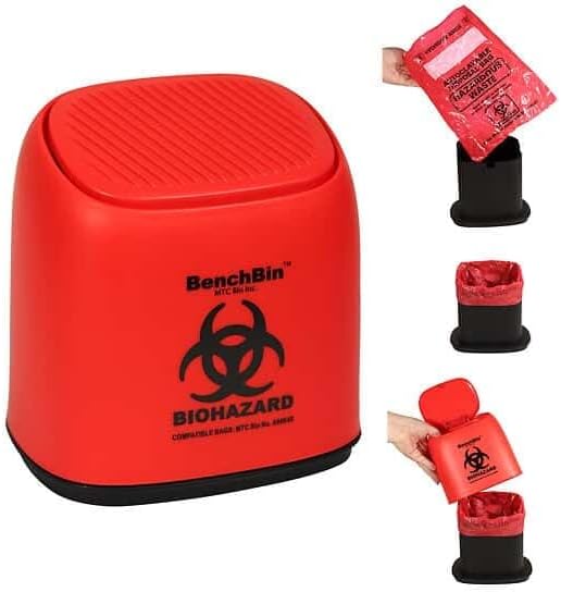 MTC Bio BenchBinTM Benchtop Biohazard Bin (Benchtop Biohazard Bin)