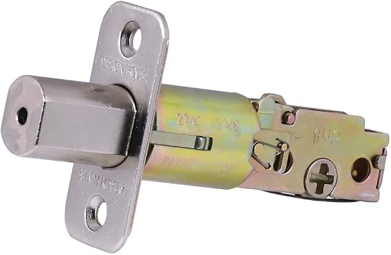Design House 790634 Adjustable 2-Way Replacement Round Corner Deadbolt Latch Satin Nickel