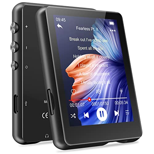 MECHEN 32GB MP3 Player Bluetooth 5.3 with 2.4 Full Touch Screen,Portable Digital Music Player with Speaker,FM Radio, Line Recording, HiFi Lossless Sound, Support up to 128GB...