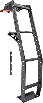 Rear Ladder Fit For Toyota 4Runner 2010-2024, Tailgate Hatch Ladder Load Bearing 200 LBS, Aluminum Rear Gate Ladder