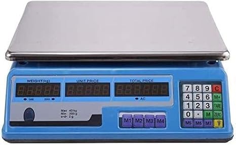 Electronic Scales 30kg/1g Digital Weighing Scales Stainless Steel Electronic Price Computing Scale High-Precision Kitchen Food Scales LCD Display Stripping Function (30kg/1g)