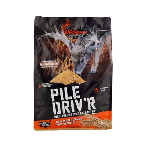 WILDGAME Innovations Pile DrivR Deer Attractant | High-Volume Long-Lasting Intense Aroma Deer Feed Supplement for Game Tracking & Hunting