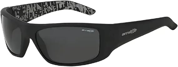 ARNETTE Hot Shot AN4182 Rectangle Sunglasses for Men | In Shiny Black & Rubber Black. Polarized options available. Bonus kit: cleaning spray, cloth, screwdriver & mirror.