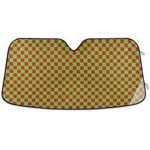 Buffalo Plaid Check Red Lime Green Windshield Sun Shade for Women Sunscreen Wind Shield acesorios para coches S