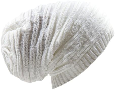 RW Rasta Stretch Long Beanie Hats White