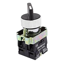 uxcell 22mm Latching 2 NO Three 3-Position Rotary Selector Select Switch ZB2-BE101C