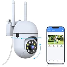 WEILAILIFE Auto Tracking & 2-Way Audio 3MP Security Cameras Wireless Outdoor, PTZ WiFi Video Surveillance Cameras for Home Security